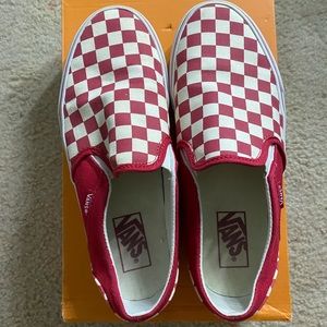 Red Checkered Slip on Vans